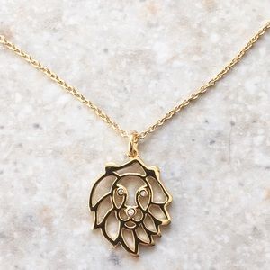 Kate Spade Lion pendant & jewelry pouch